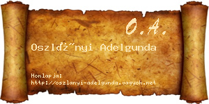 Oszlányi Adelgunda névjegykártya
